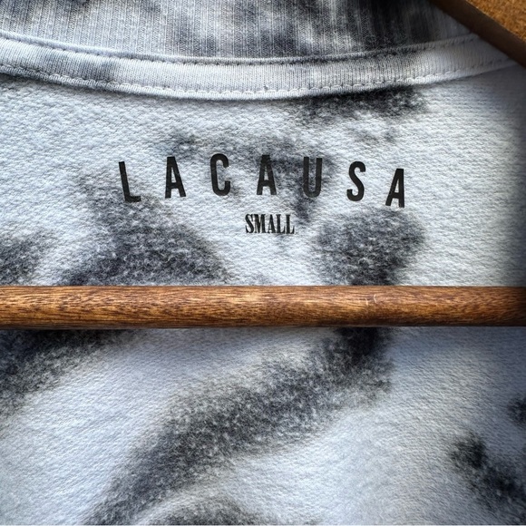 LACAUSA| Slater Zebra Black/Navy Tie Dye NWT Sweatshirt Top Size Small - Picture 6 of 14